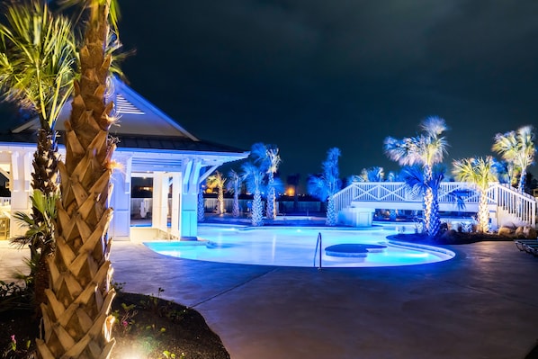 A heated pool