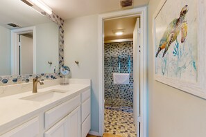 Free toiletries, hair dryer, towels