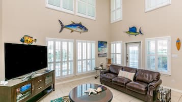 Flat-screen TV, DVD player