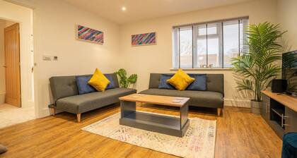 Skyway First Floor Apartment is a 2 bedroom apartment with parking in Three Bridges