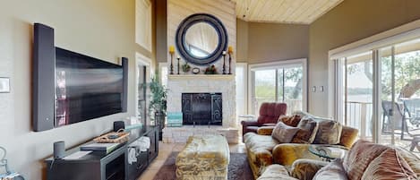 TV, DVD player, stereo