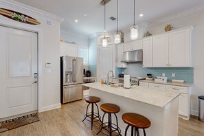 Fridge, microwave, oven, dishwasher - Luxurious New Condo | Steps to Beach, Pool & On-Site Dining (Port Aransas)