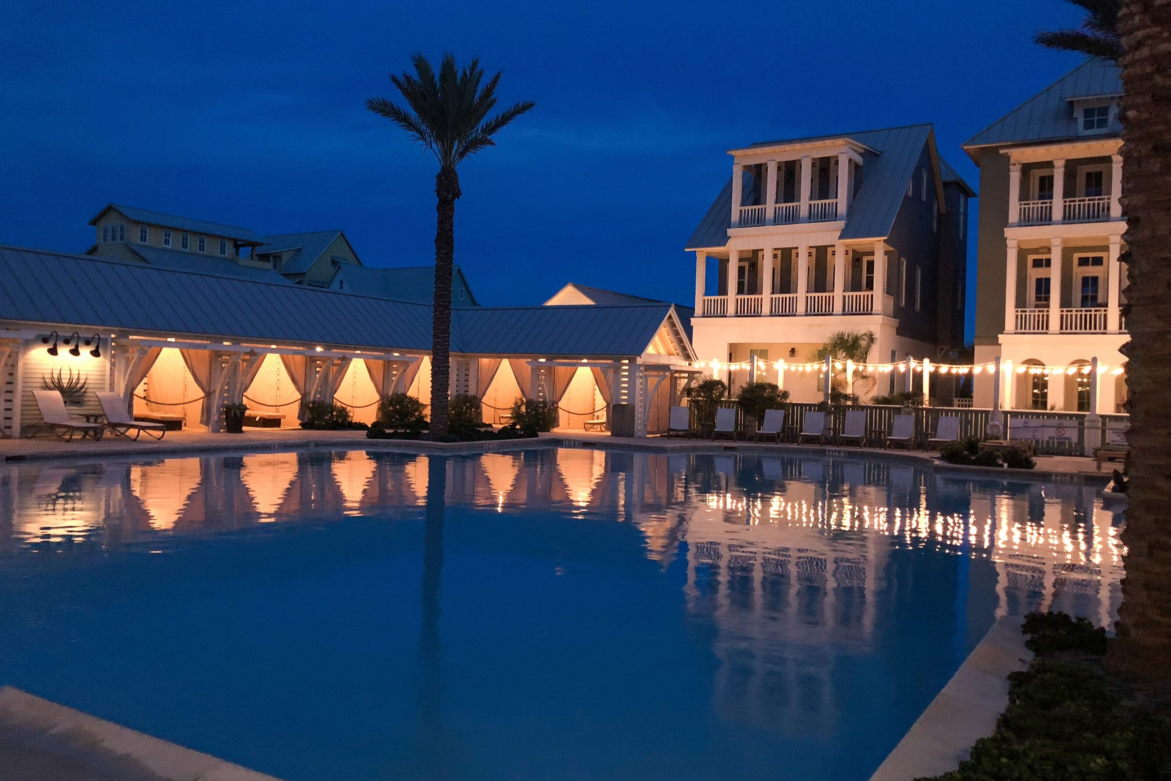 Et oppvarmet basseng