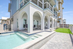 A heated pool