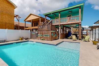 Updated Downtown Home w/ Private Pool & Covered Deck – Walk to Beach