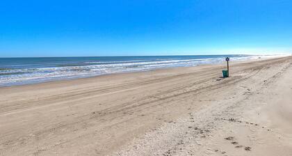 Large family beach home with 2 decks, a pool, and easy boardwalk beach access
