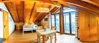 Ferienwohnung Nr. 2, 33m², Wohn-/schlafraum, Balkon, TV, 2 Pers