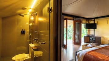 淋浴设施、吹风机、拖鞋、毛巾