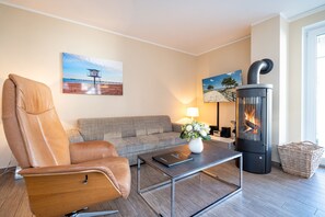 TV, fireplace - Dünendomizil, App. 06 (Heringsdorf)