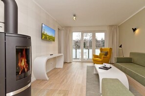 Fernseher, Kamin