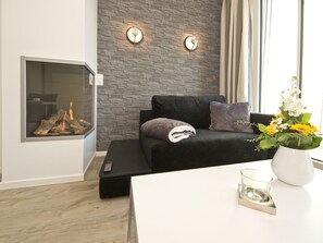 Fernseher, Kamin