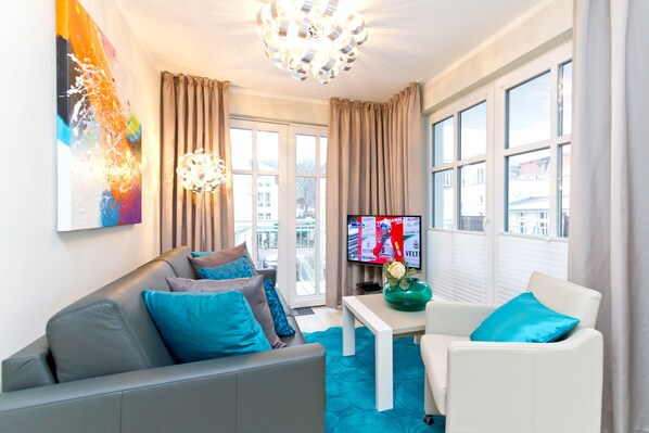 TV, fireplace - Baltic Sea Domicile Bansin, App. 3.3 (Heringsdorf)