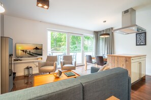 TV, fireplace - Villa Limora, apt. 04 (Heringsdorf)