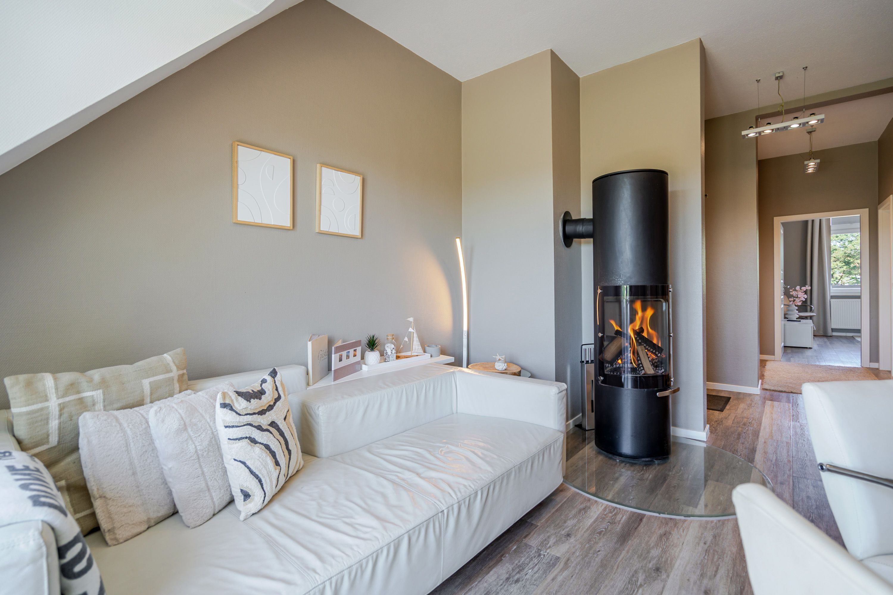 Fernseher, Kamin