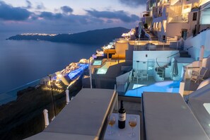 Deluxe Double Room, 1 Double Bed, Sea View | Terrace/patio - Anemos Cave Suites (Santorini)