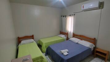 Desk, free WiFi, bed sheets