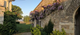 Fabulous family French farm House with pool in quiet hamlet .