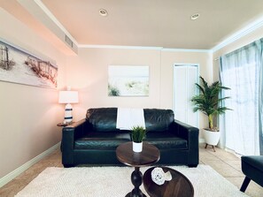 Smart TV, fireplace, video games, books