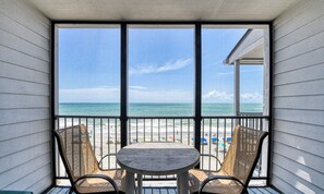 Outdoor dining - Ocean Cove 306 - Three Bedroom, Two 1/2 Bath Oceanfront Condo (Garden City Beach)