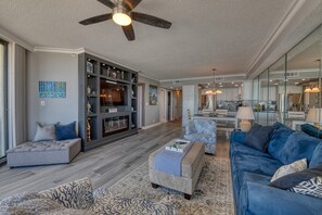 DVD player, stereo - One Ocean Place 403 - Fantastic two-bedroom, two-bath oceanfront condo in GCB (Garden City Beach)