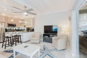 Unclassified image, 4 of 44, button - H2O Therapy 2 bed 2 bath on Open Water w/Cabana Club Beach and Pool membership, 4 single Kayaks and 39 ft dock (Key Colony Beach)