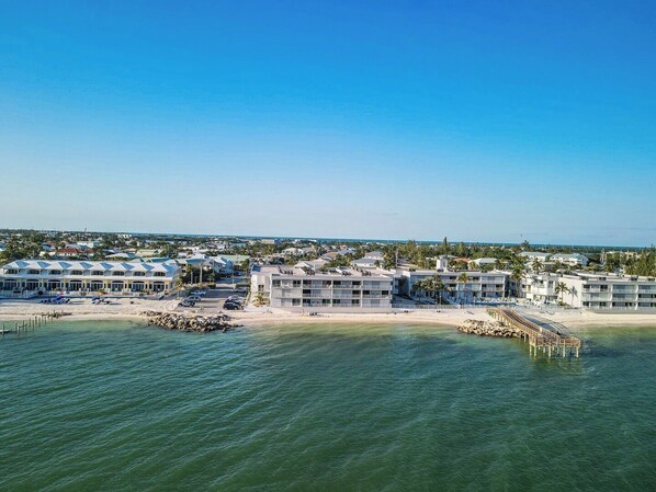 On the beach, beach towels