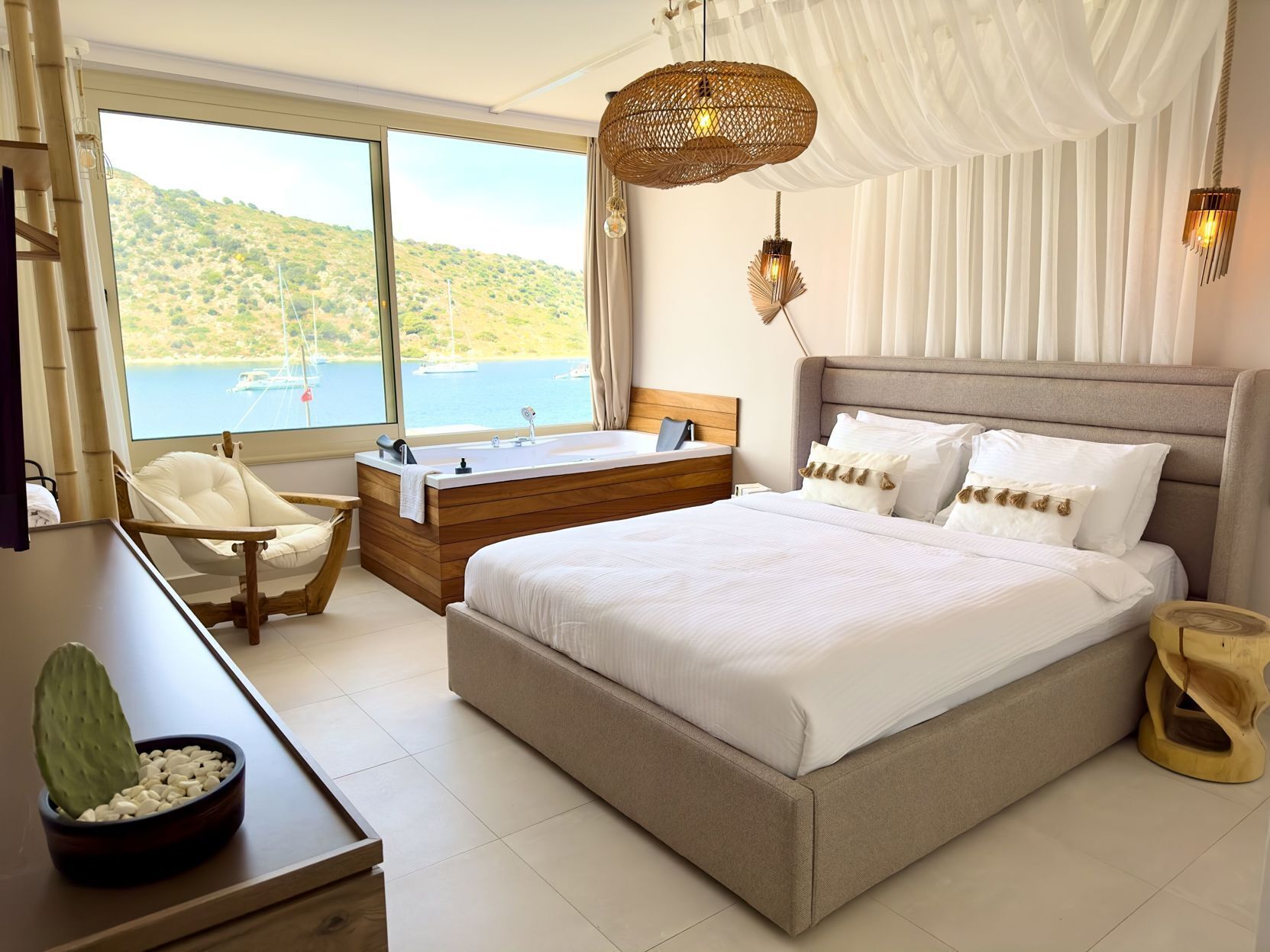 Edredón, camas Select Comfort y cortinas blackout 