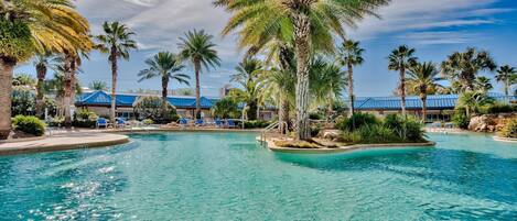 A heated pool