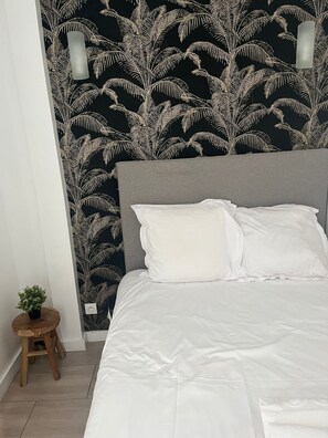 1 bedroom, iron/ironing board, bed sheets