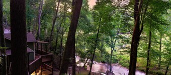 Secluded Creekside Cabin in Morganton near Linville Gorge - hot tub