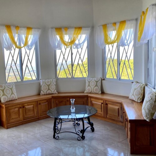 Nature lovers paradise overlooking the turquoise Caribbean sea