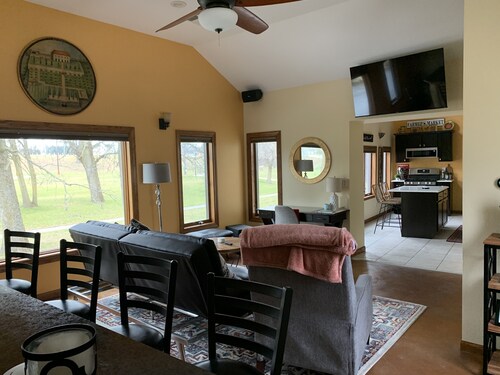 Lovely riverfront destination featuring open concept loft style.  Water view.