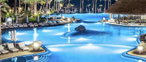 屋外プール、温水プール