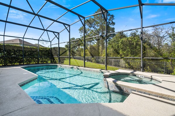 Outdoor pool, a heated pool