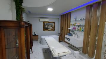 Body treatments, hydrotherapy, aromatherapy, body scrubs, facials