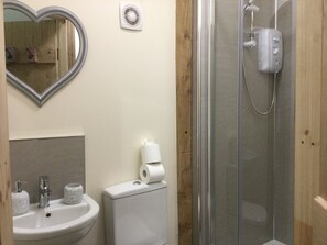 Une salle de bain avec un lavabo, des toilettes et une douche.