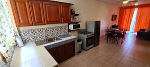 Appartement Supérieur | Cuisine privée | Grand réfrigérateur, micro-ondes, four, plaque de cuisson