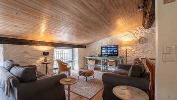 TV connectée, lecteur de DVD, baby-foot, table de tennis de table