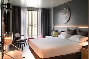 Zimmer, 1 Queen-Bett, Stadtblick