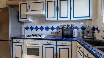 Réfrigérateur, four, plaque de cuisson, bouilloire électrique