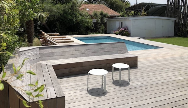 Pool - Magnificent villa with swimming pool in the center of Cap Ferret (CAP FERRET)