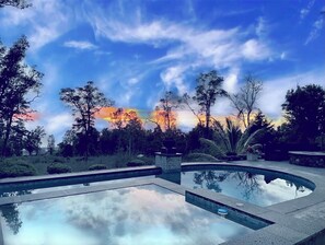 Outdoor pool, a heated pool