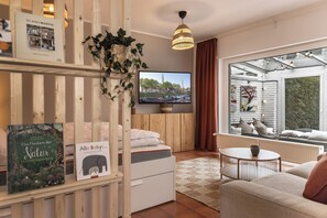 1 slaapkamer, een strijkplank/strijkijzer, gratis wifi