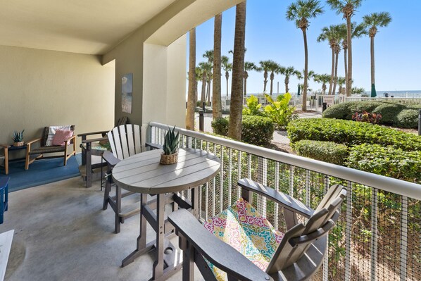 Outdoor dining - Modern Escape with Pool Access (Panama City Beach)