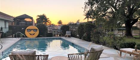 A heated pool