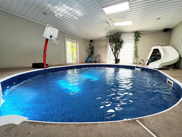 Indoor pool, a heated pool