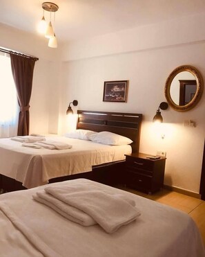 Deluxe Room, Multiple Beds | Free WiFi, bed sheets - Albatros Hotel (Bozcaada)
