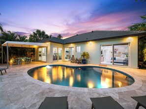 A heated pool