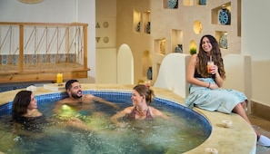 Indoor spa tub