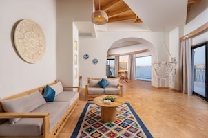 Elite Studio Suite, 1 Bedroom, River View | Living area | 42-inch LED TV with satellite channels, TV